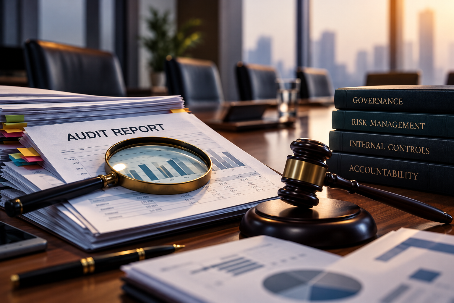 Audit and Governance Boardroom Scene